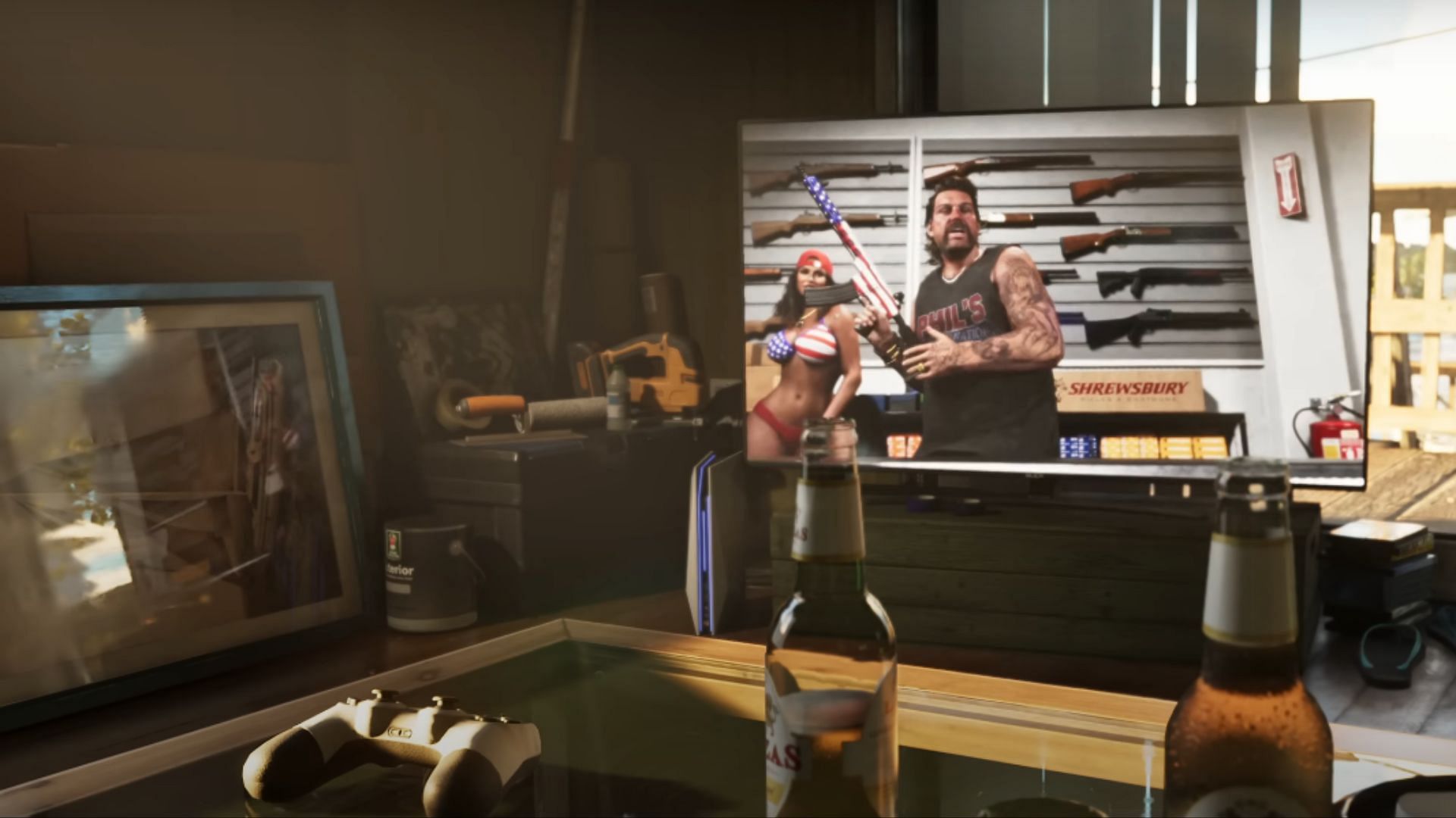 Jason owns a PlayStation 5-like console in GTA 6 (Image via Rockstar Games)